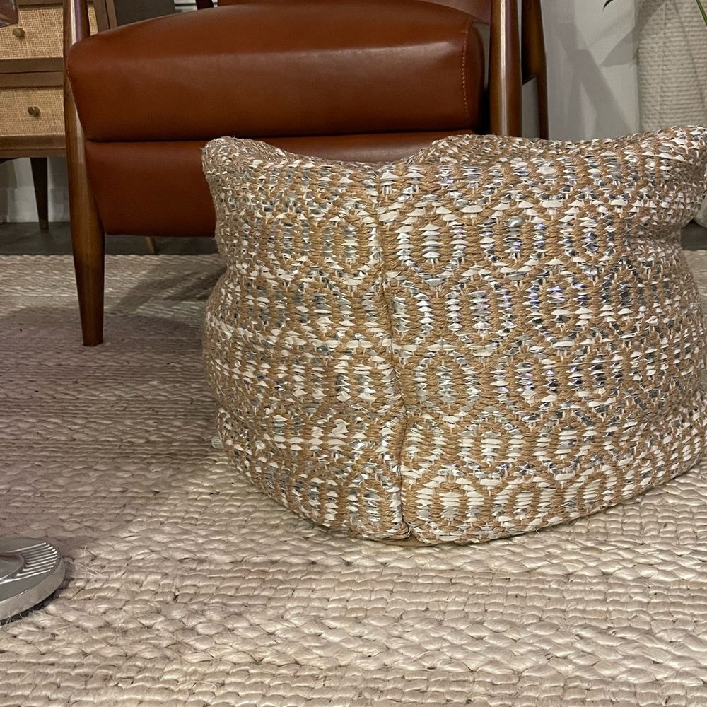 WEST ELM Pouf footstool Jute Cotton